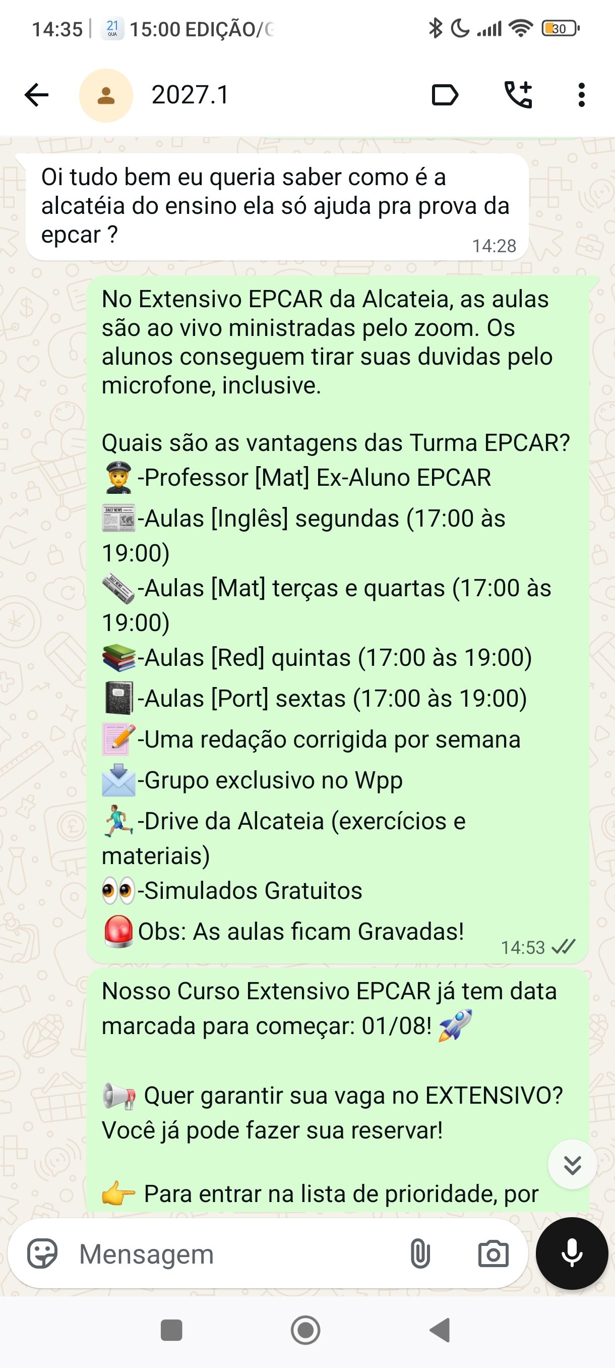 Depoimento WhatsApp