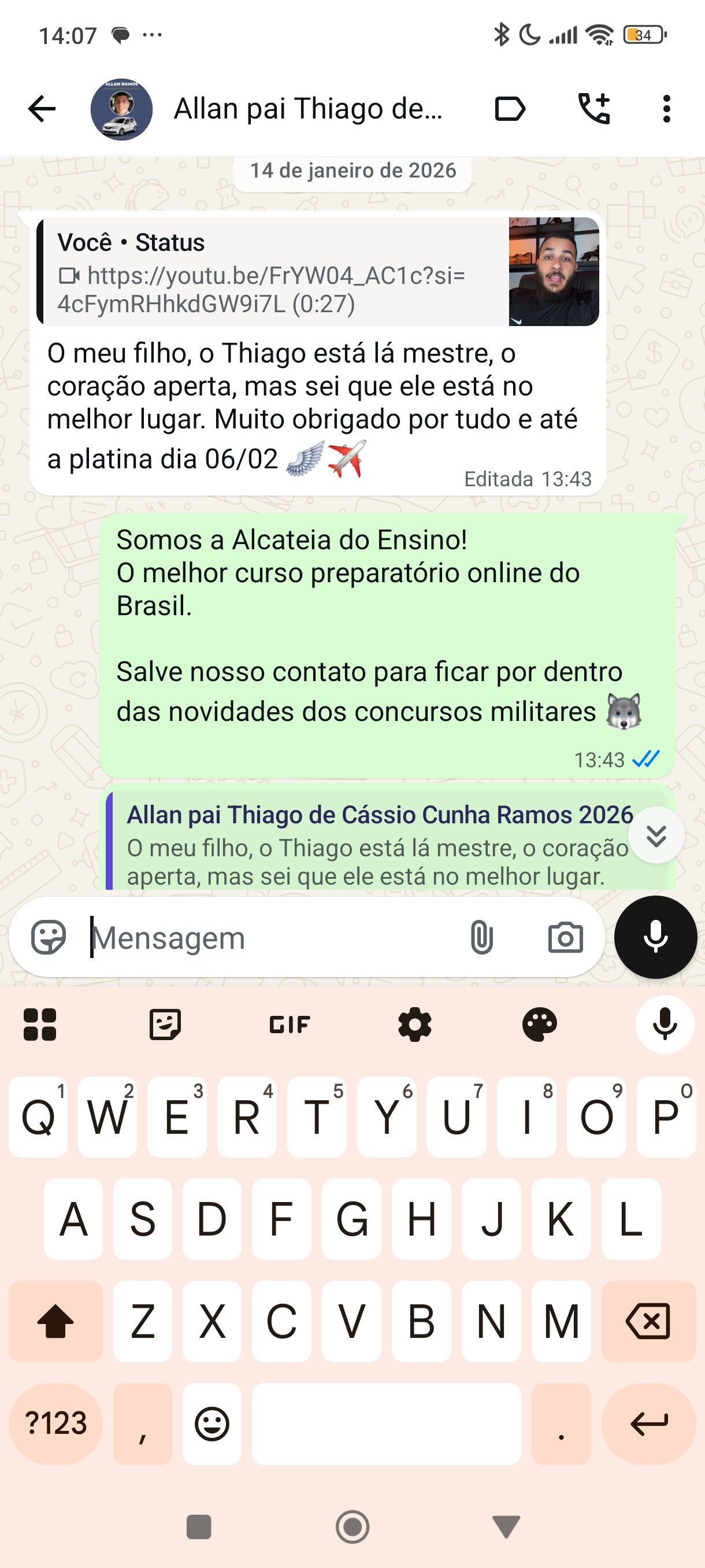 Depoimento WhatsApp
