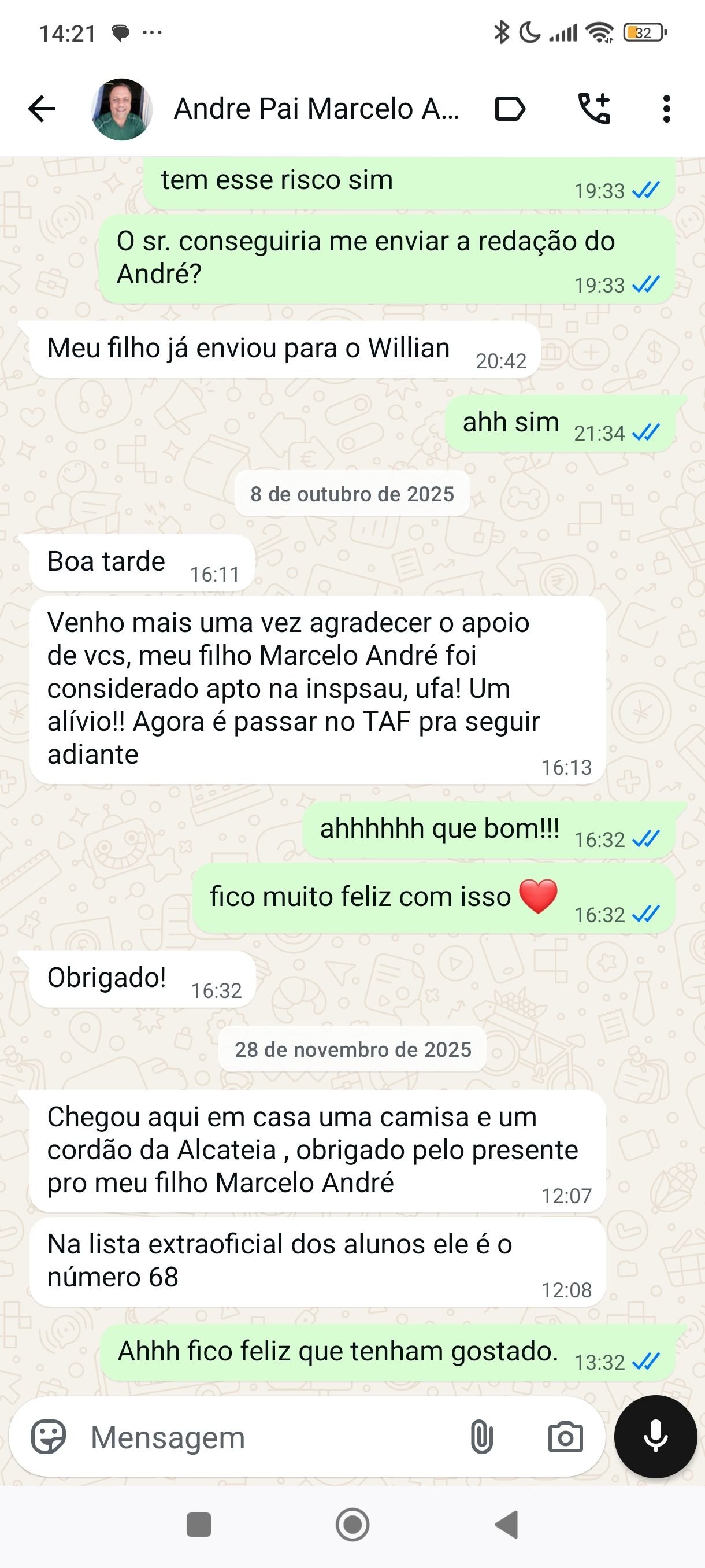Depoimento WhatsApp